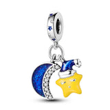 Galaxy Star Moon Cat Fairy Life Tree Charm Bracelet Necklace Pendant
