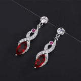 Gemstone Temperament Earrings, Long Style Earrings
