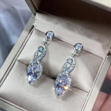 Gemstone Temperament Earrings, Long Style Earrings