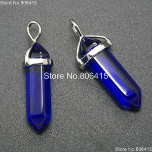 Hexagonal Crystal Pointed Chakra Pendant Beads Necklace Earrings