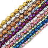 Skull Head Hematite Natural Stone Beads for DIY Bracelets - Blue, Gold, Red