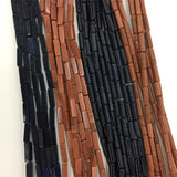 Sand Stone Rectangle Round Tube Gemstone Loose Beads 4*13MM