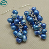 Grape Pearl Earrings, 100% Natural Freshwater Pearl Women Jewellery