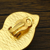 Vintage Sea Screw Ear Clip Jelly Glass Piercing Jewelry