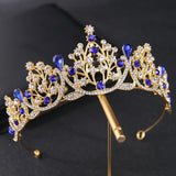 Green Red Crystal Rhinestone Wedding Hair Accessories Silver Tiaras And Crowns
