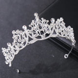 Green Red Crystal Rhinestone Wedding Hair Accessories Silver Tiaras And Crowns