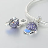 925 Silver Charm Beads Bracelet for Women