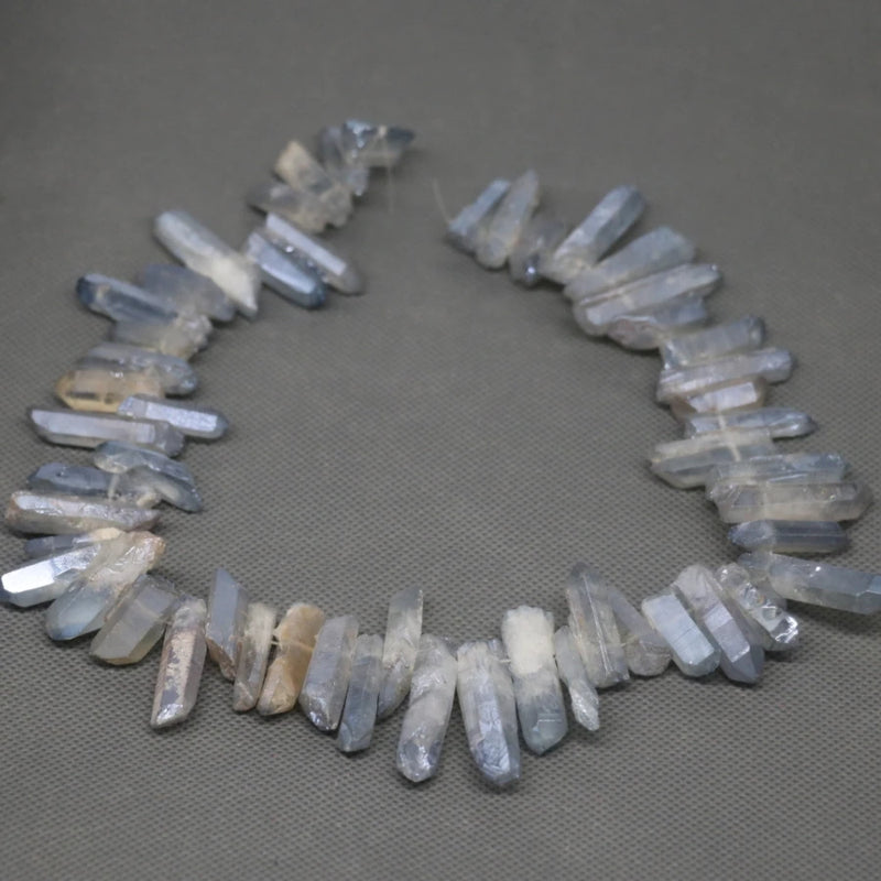 Crystal Quartz Beads Choker Pendant Necklace