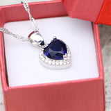 Heart CZ Pendant 925 Silver Necklace