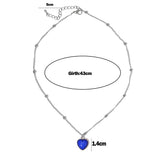 Heart Necklace French Metal Love Clavicle Chain Female Short
