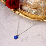 Heart Necklace French Metal Love Clavicle Chain Female Short