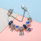 Glass Charm Beads Pendants DIY Snake Chain Bracelet