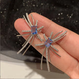 Ice Cube Earrings Sweet Fireworks Tassel S925 Silver Needle Candy Women