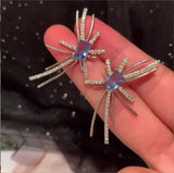 Ice Cube Earrings Sweet Fireworks Tassel S925 Silver Needle Candy Women