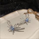 Ice Cube Earrings Sweet Fireworks Tassel S925 Silver Needle Candy Women