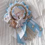 Anime Badge Holder Silk Metal Badge Decoration