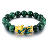 Jade Emerald Green Agate Pixiu Bracelet Fashionable Accessories