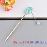 Jade Flower Hairpin Vintage Jewelry for Women Hair Sticks