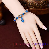 925 Silver Jade Ruyi Bracelet Chinese Chalcedony Bangle