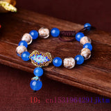 925 Silver Jade Ruyi Bracelet Chinese Chalcedony Bangle