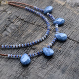 Jaspers Teardrop Pendant Choker Necklace Boho Jewelry