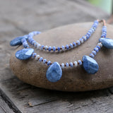 Jaspers Teardrop Pendant Choker Necklace Boho Jewelry