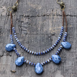 Jaspers Teardrop Pendant Choker Necklace Boho Jewelry