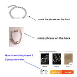 Personalized Men Bracelet Cuban Link Chain Phrase Jewelry Gift