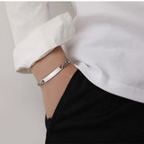 Personalized Men Bracelet Cuban Link Chain Phrase Jewelry Gift