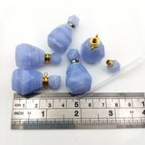 Lace Agates Perfume Bottle Essential Oil Pendant