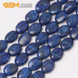 Lapis Lazuli Oval Beads 15" Strand DIY Jewelry Making