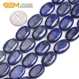 Lapis Lazuli Oval Beads 15" Strand DIY Jewelry Making