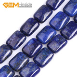 Lapis Lazuli Stone Rectangle Beads 15 Inches Strand