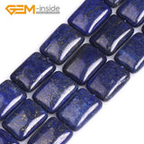 Lapis Lazuli Stone Rectangle Beads 15 Inches Strand