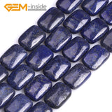 Lapis Lazuli Stone Rectangle Beads 15 Inches Strand