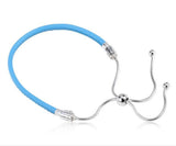Sterling Silver Leather Bracelet for European Charms DIY