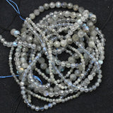 Moonstone Sliced 2mm 3mm 4mm Gemstone Beads for Jewelry Making 15inch