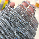 Moonstone Sliced 2mm 3mm 4mm Gemstone Beads for Jewelry Making 15inch