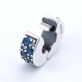 Shining Spacer Clip Bracelets Charms 925 Silver DIY Jewelry