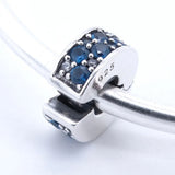Shining Spacer Clip Bracelets Charms 925 Silver DIY Jewelry