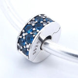 925 Sterling Silver Mosaic Spacer Charms Beads for Bracelet DIY