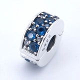 925 Sterling Silver Mosaic Spacer Charms Beads for Bracelet DIY