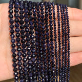 Natural Sandstone Beads Faceted Stone Round Loose Mineral Beads