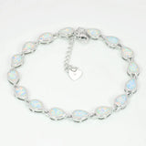 Opal Water Drop Bracelet for Women Wedding Jewelry