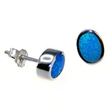 Opal Earrings 925 Silver Studs Womens Jewelry Gift