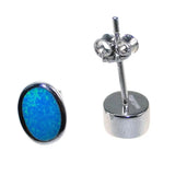 Opal Earrings 925 Silver Studs Womens Jewelry Gift