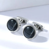 Opal Stone Cufflinks for Mens Shirt High Square Cuff links