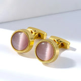 Opal Stone Cufflinks for Mens Shirt High Square Cuff links