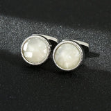 Opal Stone Cufflinks for Mens Shirt High Square Cuff links