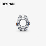 Pink Pansy Flower Charm for Pan Bracelet&Bangle Charms Pendant Berloque